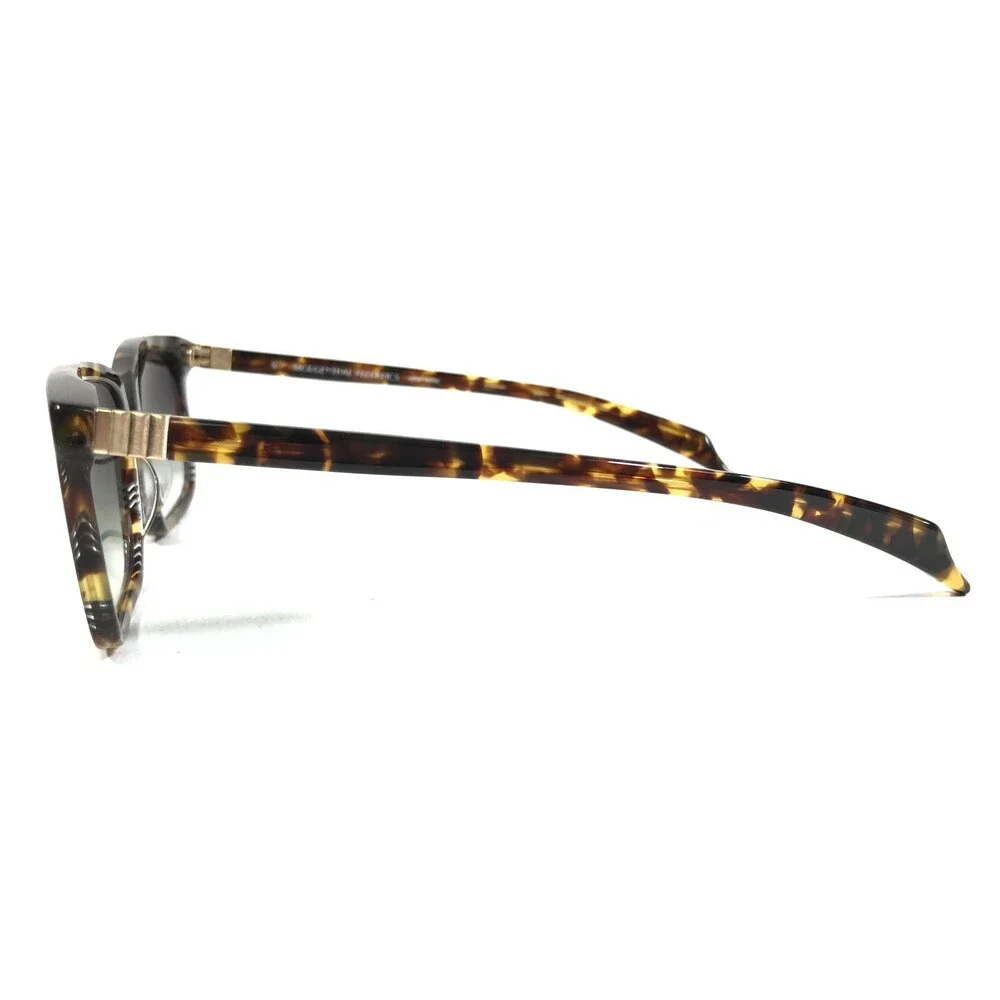 Morgenthal Frederics Sunglasses 320 ROD Brown Square Frames with Green Lenses
